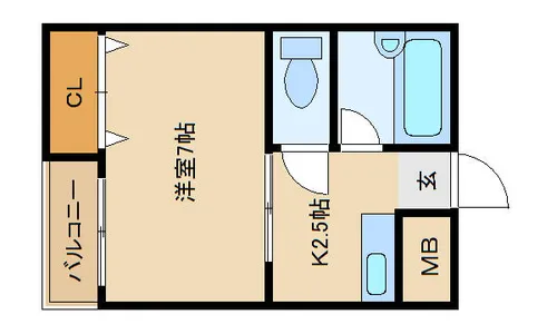 ロイヤルエレガント【203号室】の間取り