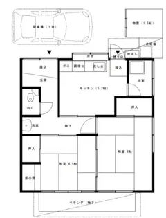 愛知県豊橋市西小鷹野3丁目【一戸建】の間取り