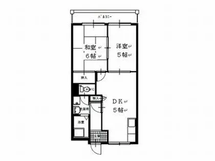 パークハイツ B棟【103号室】の間取り
