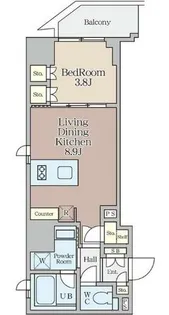 クレストコート堂島【801号室】の間取り