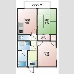 メゾンミサキ【202号室】の間取り