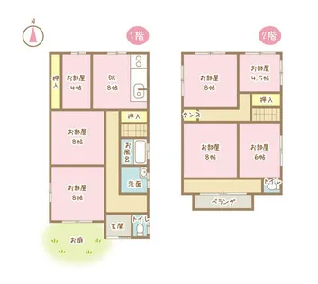 愛知県知多郡南知多町大字師崎字荒井【一戸建】の間取り