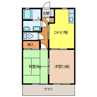 兵庫県高砂市曽根町【アパート】の間取り