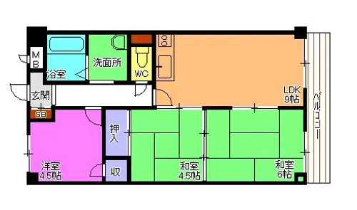 ベネフィス北在家【3階】の間取り