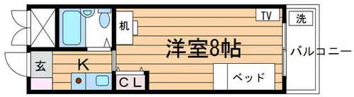 パイン吹田元町【3階】の間取り