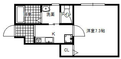 GreenRoom椥辻【1階】の間取り