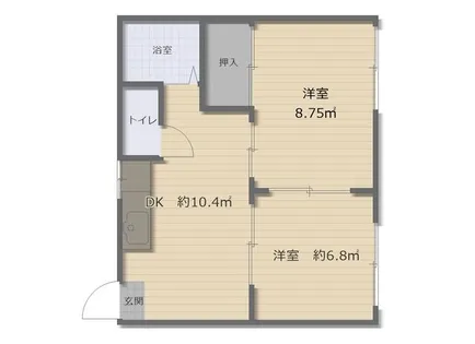 滋賀県甲賀市水口町名坂【アパート】の間取り