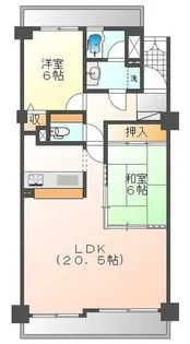 グローリアスヒルズ高蔵寺白山町【208号室】の間取り