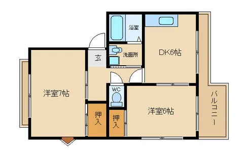 ロータスハイツ【1階】の間取り