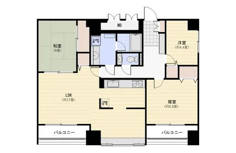 北海道札幌市中央区南二条西19丁目【マンション】の間取り