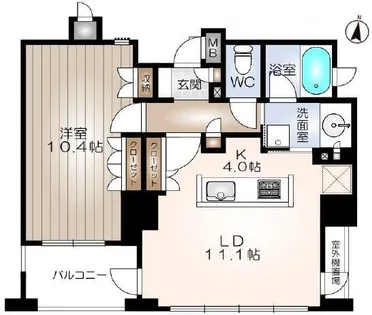 プラウド栄白川公園【9階】の間取り