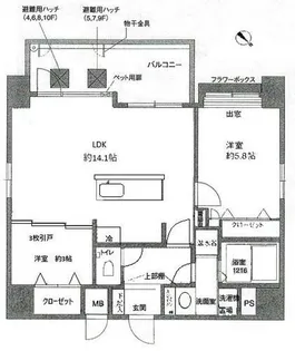 アバンス祇園【6階】の間取り