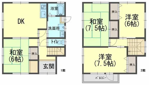 兵庫県丹波市氷上町大崎【一戸建】の間取り