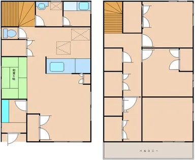 愛知県名古屋市熱田区千年2丁目【一戸建】の間取り