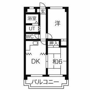 コーポ牛巻【4階】の間取り