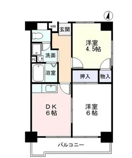 レスポアールEAST 21th【2階】の間取り