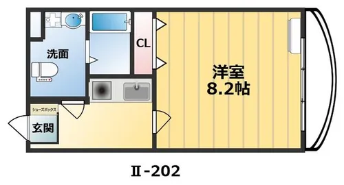 アヴニール六甲Ⅱ【2階】の間取り