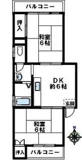 国本マンション【3A号室】の間取り