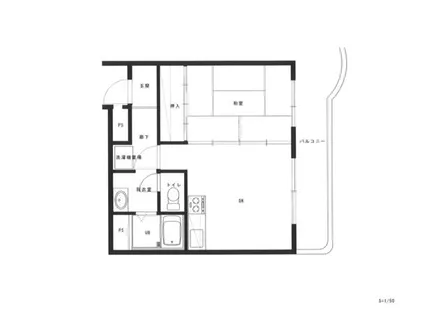 郡マンション【401号室】の間取り