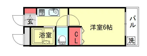 グレースハイツ六甲【207号室】の間取り