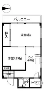 ルピナスかつらぎB棟【103号室】の間取り
