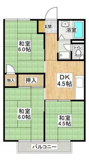 パークハイツ山手【2階】の間取り