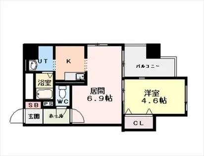 クレエル大通【8階】の間取り