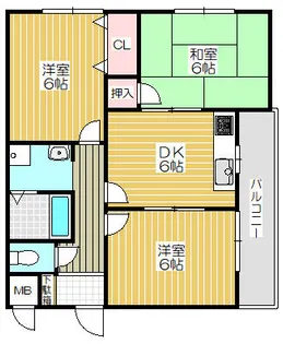シャルマンコート西宮【4階】の間取り