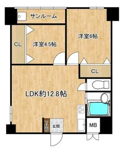 生野ハイツ【3階】の間取り