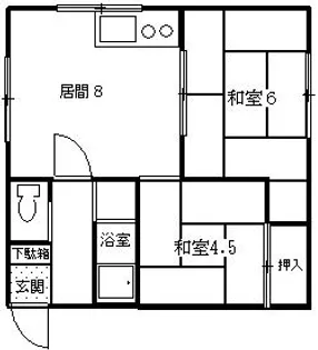北海道札幌市南区川沿十条1丁目【アパート】の間取り