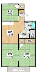 フジハイツ【2階】の間取り