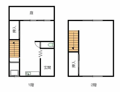 愛知県あま市木田飛江ノ見【テラスハウス】の間取り