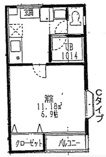 クランベール別府【1階】の間取り