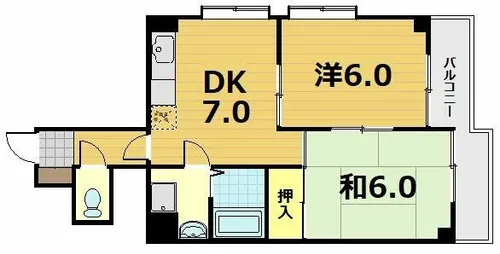 京都府京都市伏見区桃山町伊賀【マンション】の間取り