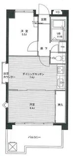 リッジヴィラ六甲【6階】の間取り