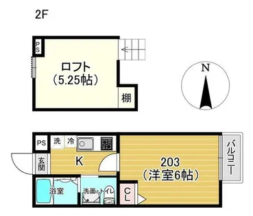 ロフティ北花山Ⅰ【203号室】の間取り
