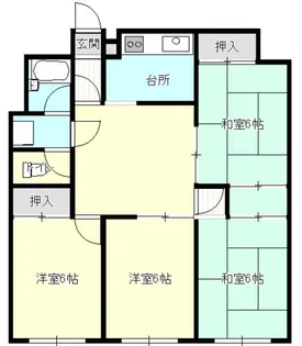トウカイハイツ【602号室】の間取り