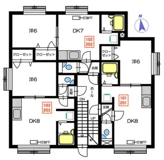ステーション環状通東【103号室】の間取り