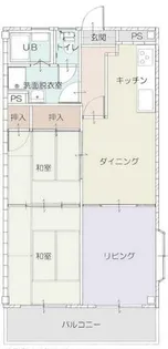 兵庫県加古川市平岡町新在家【マンション】の間取り