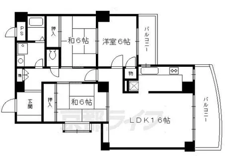 京都府京都市伏見区向島庚申町【マンション】の間取り