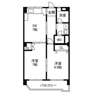 兵庫県西宮市松風町【マンション】の間取り