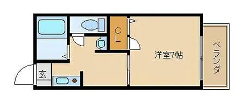 兵庫県神戸市長田区西代通1丁目【アパート】の間取り