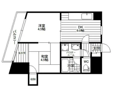 大阪府大阪市浪速区元町1丁目【マンション】の間取り