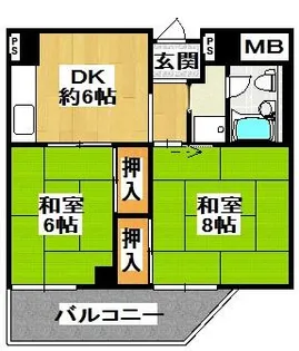 シャトー三愛貸マンション【10階】の間取り