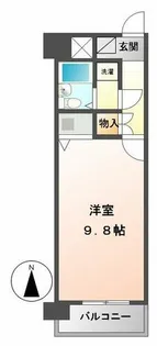 朝日プラザ佃町【302B号室】の間取り