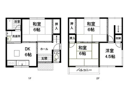 大阪府東大阪市横小路町2丁目【一戸建】の間取り