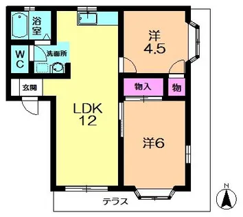 奈良県奈良市中山町【アパート】の間取り