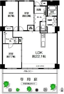 OTC新御堂ハイツ【1階】の間取り