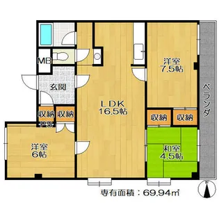 リバーヒルズ【2階】の間取り