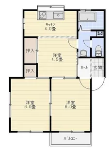 コーポ小西【A号室】の間取り